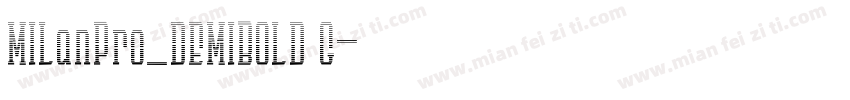 MILanPro_DEMIBOLD G字体转换
